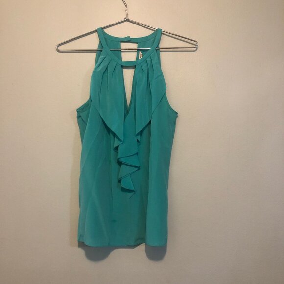 TINA TURK Blouse Lightweight Pleats Top size Small - Picture 1 of 4